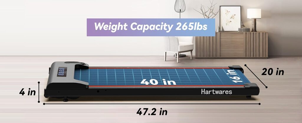 compact 4-inch thick Hartwares treadmill