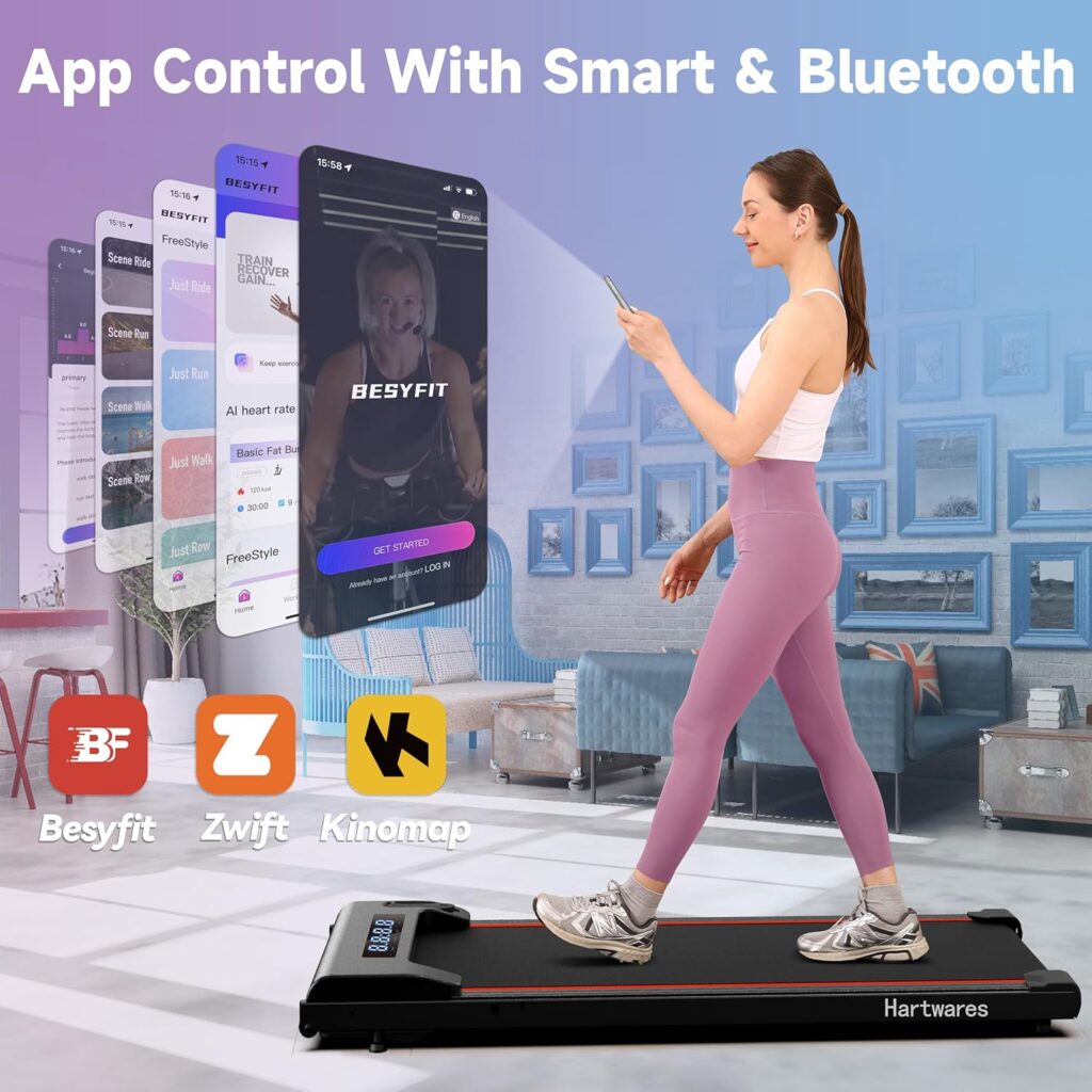 Hartwares Walking Pad Treadmill Mobile app integration