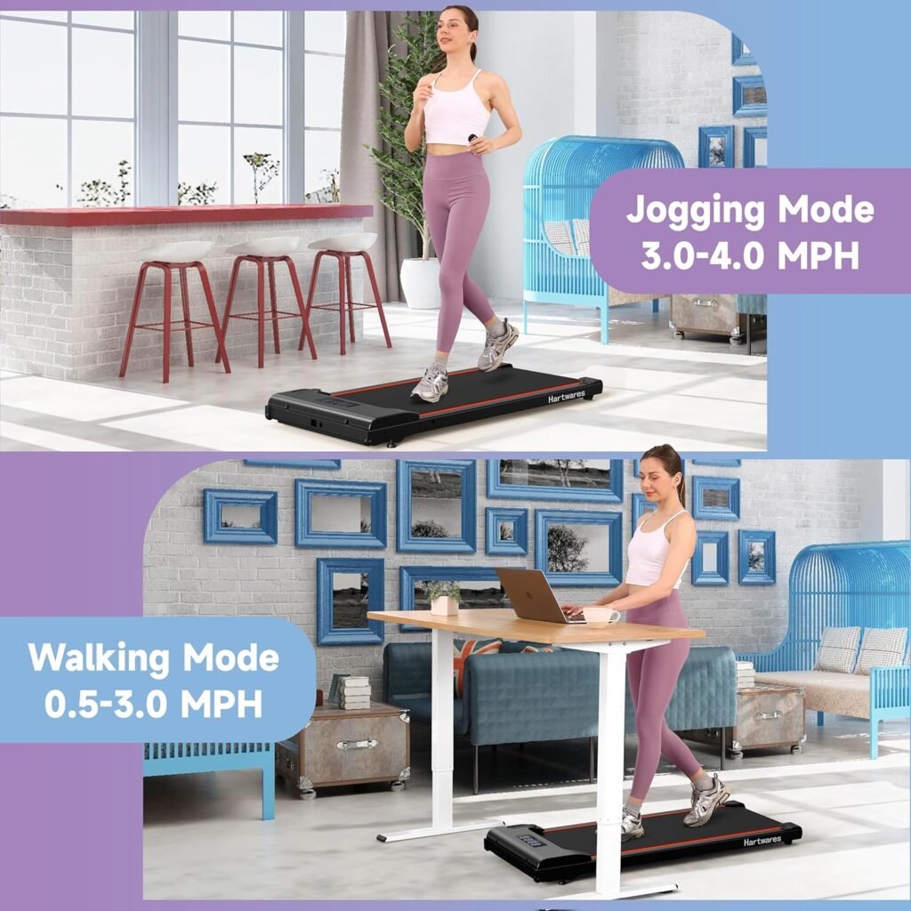 Compact treadmill for home and office users up to 265 lbs
