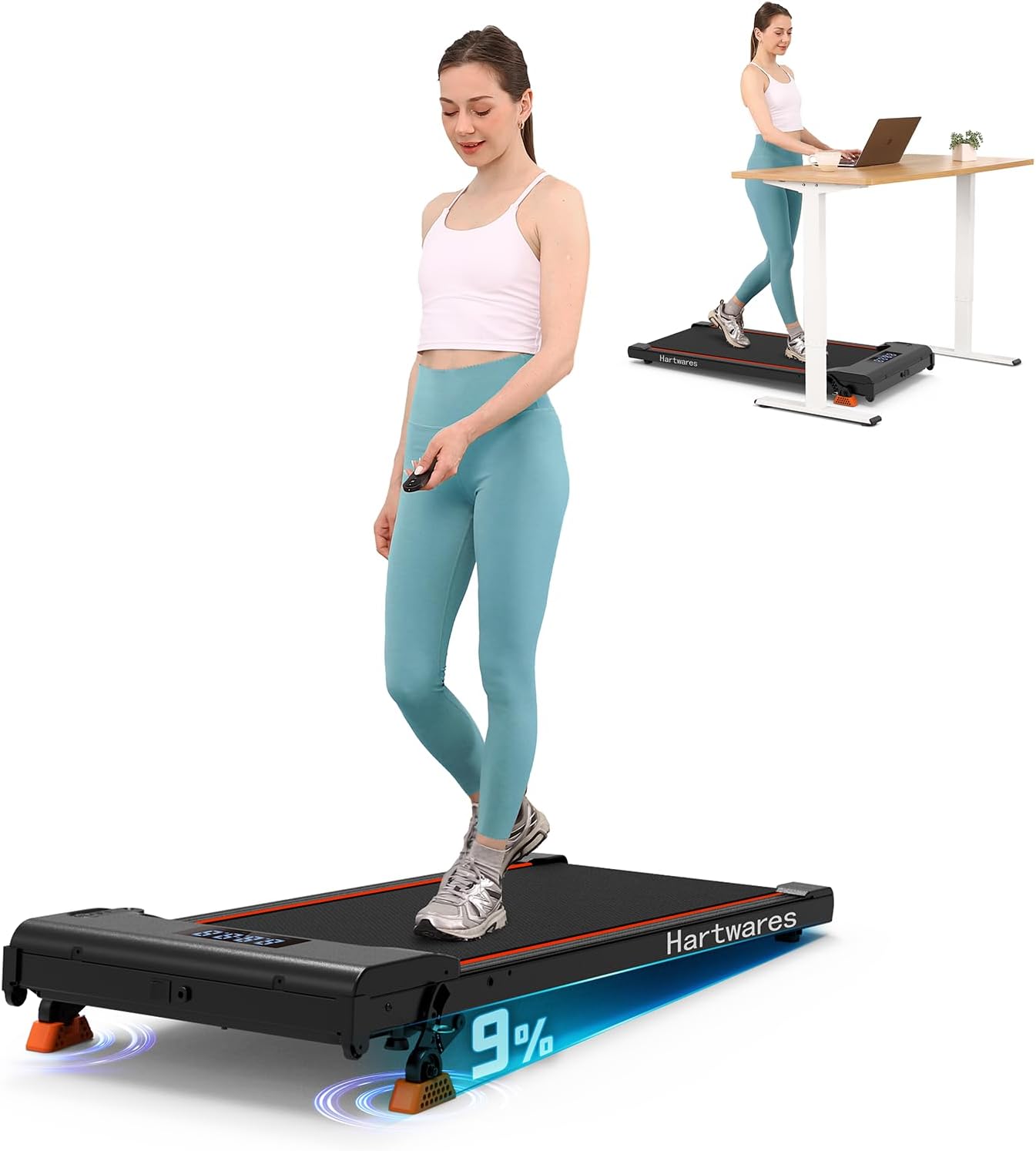 Hartwares Walking Pad Treadmill with Incline