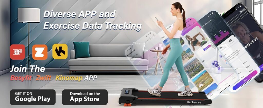 Hartwares treadmill to Besyfit app via smartphone